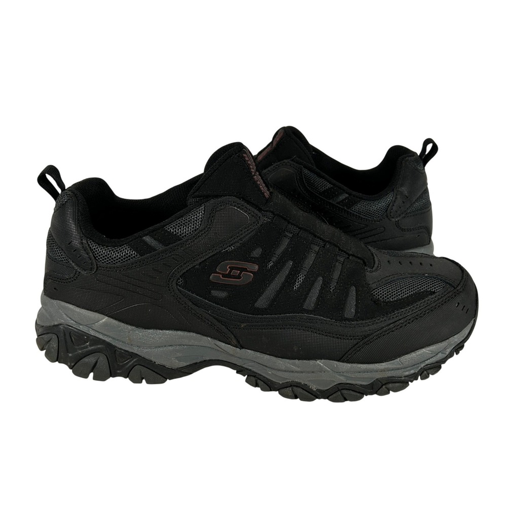 Skechers Afterburn M. Fit Mens 13 Extra Wide Black Walking Trail Shoes 51866EWW